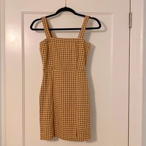 NWT Forever 21 Orange and Cream Plaid Jumper
